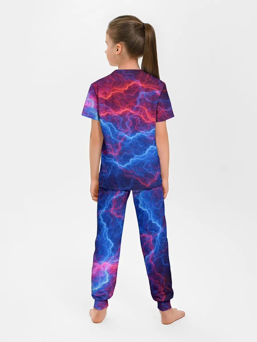 Детская пижама с брюками / Молнии: Огонь и лед