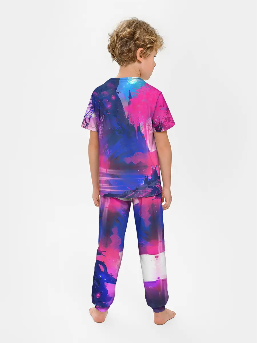 Детская пижама с брюками / Неоновые Краски
