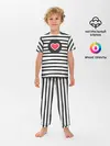 Детская пижама с брюками / Сердце в полоску