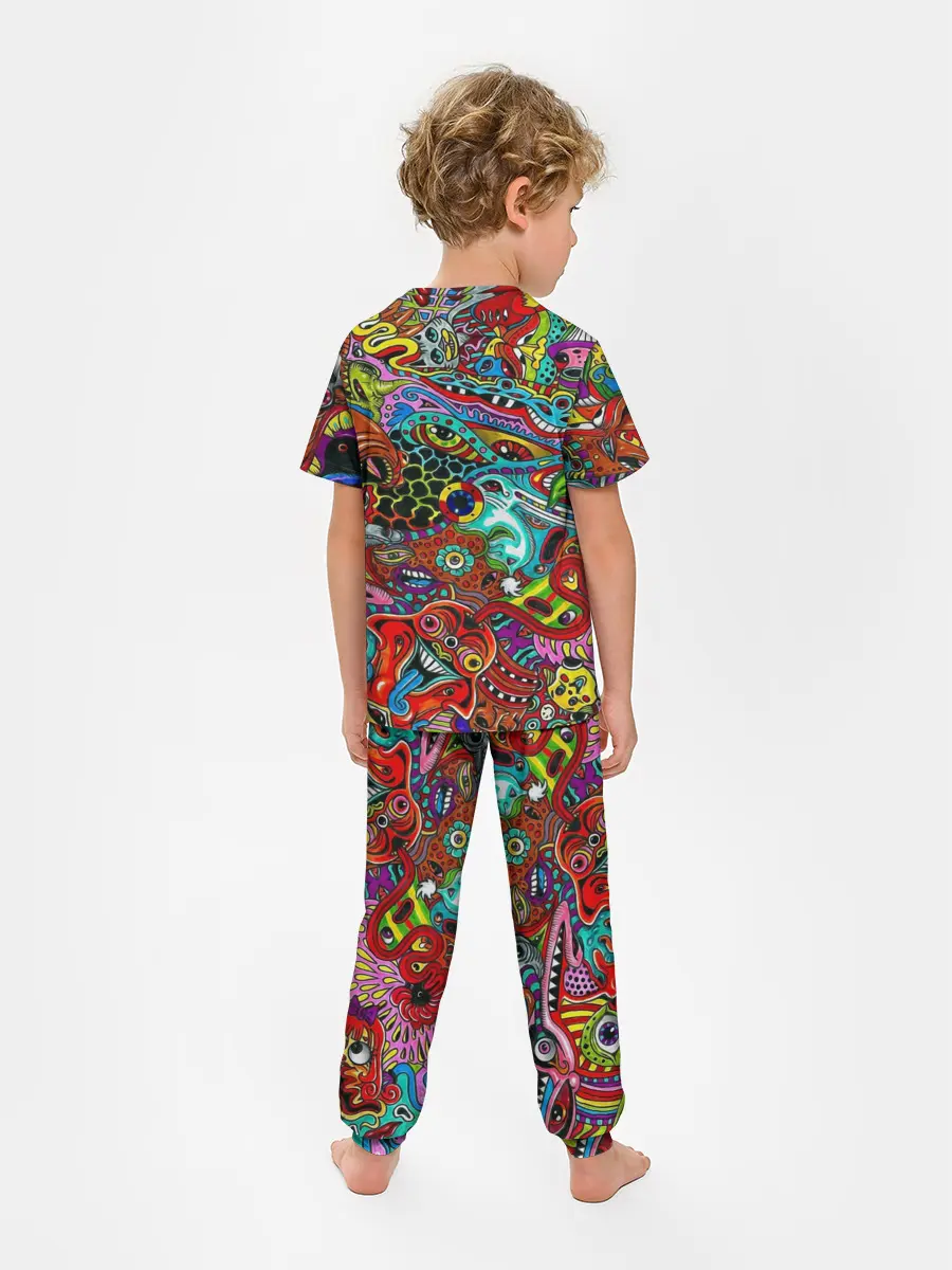 Детская пижама с брюками / Психоделика