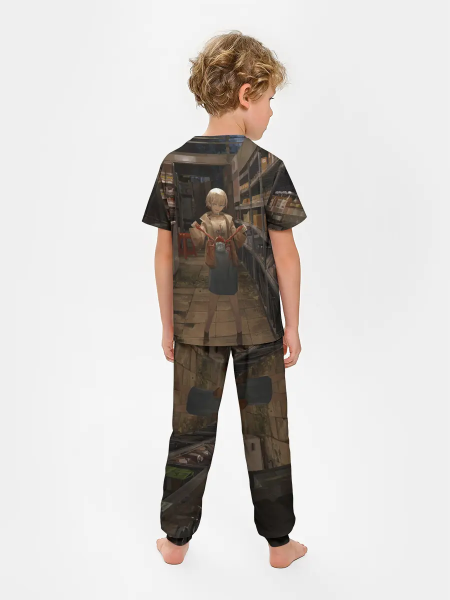 Детская пижама с брюками / Girl with crab