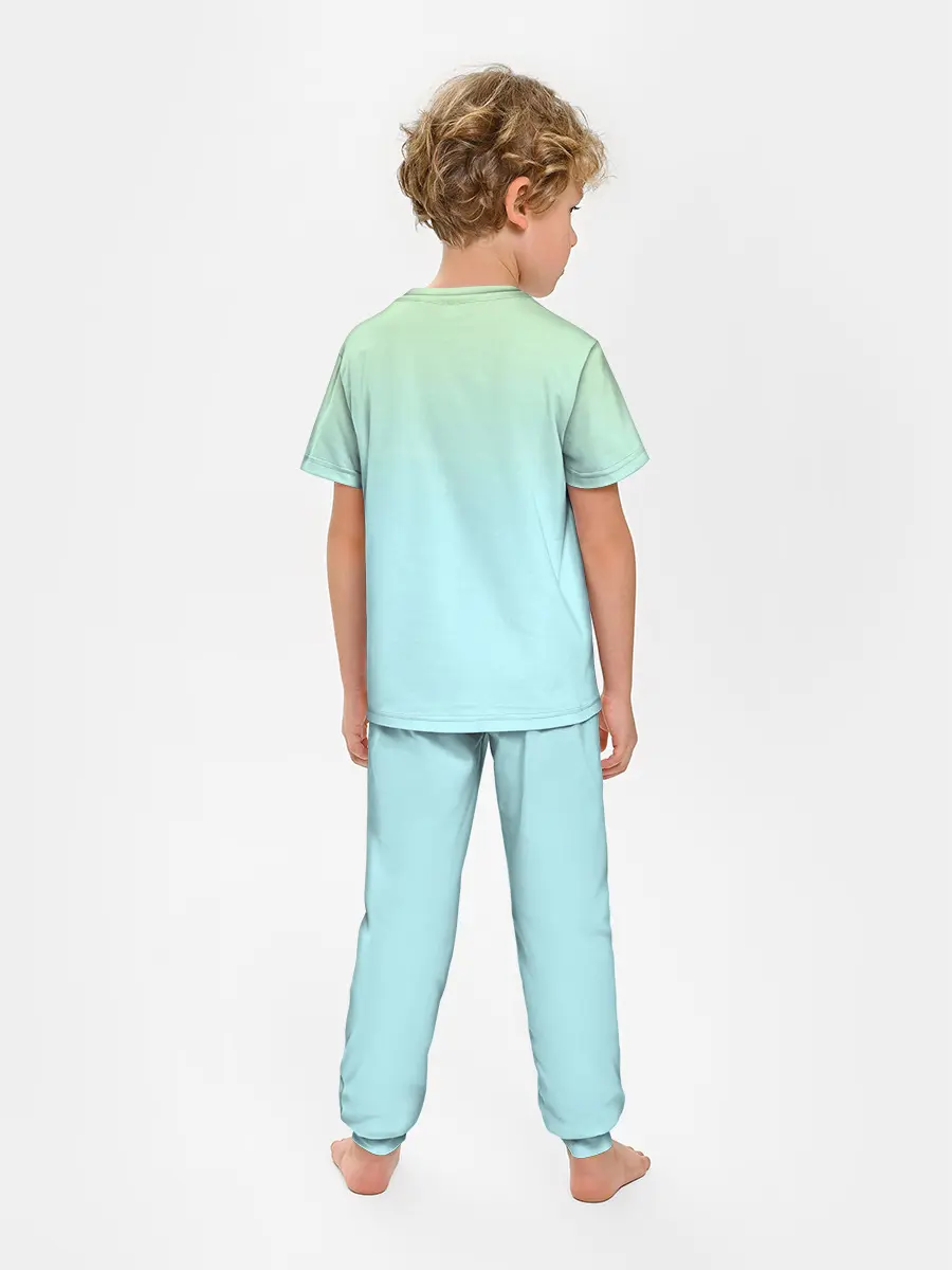 Детская пижама с брюками / Дзётаро кудзе бирюза