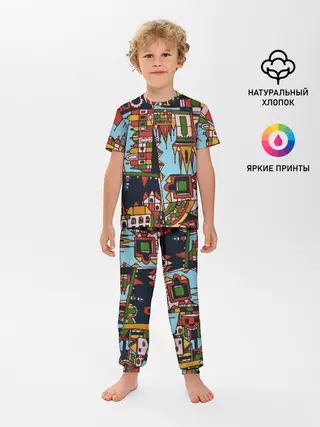 Детская пижама с брюками / Рождество в Праге