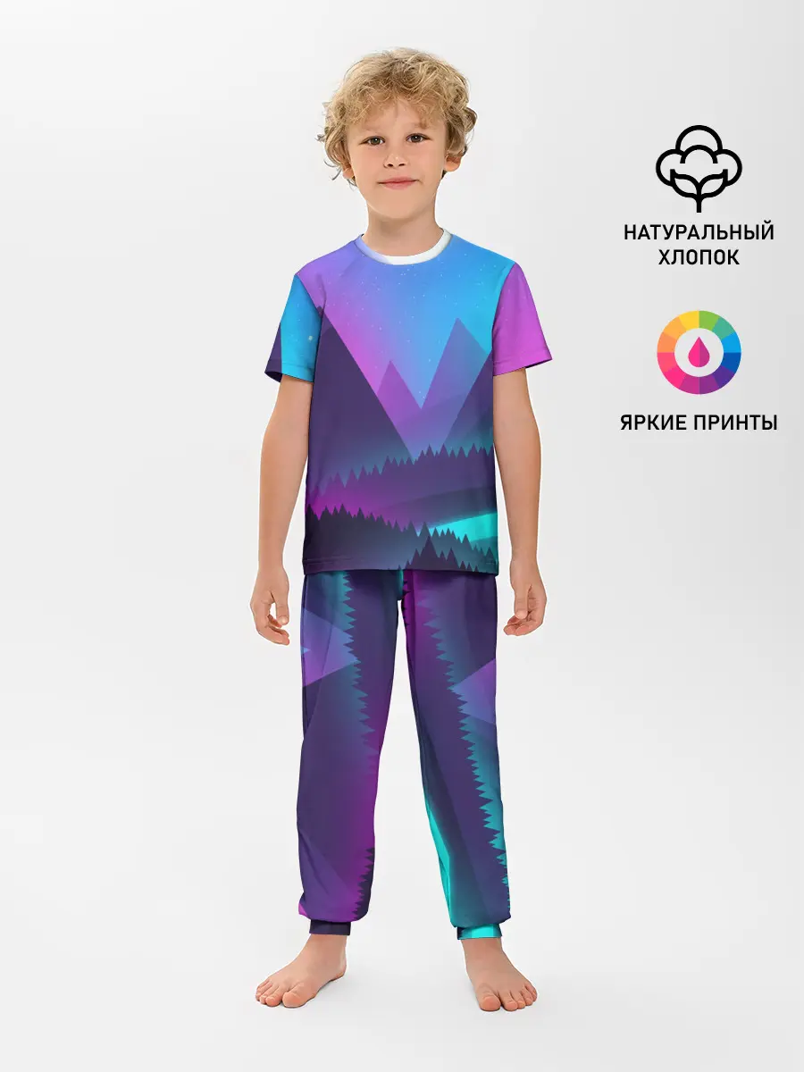 Детская пижама с брюками / NEON FOREST