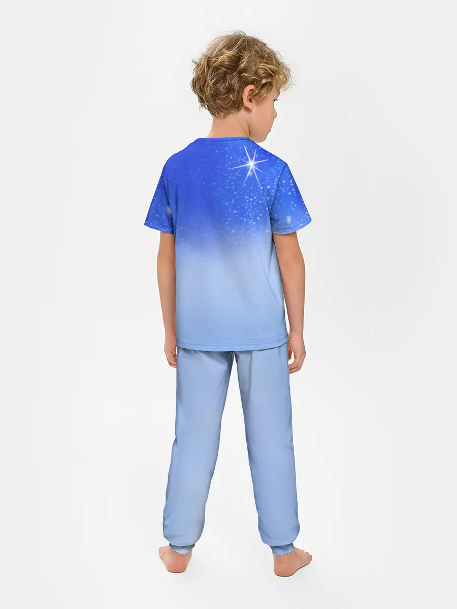 Детская пижама с брюками / Кот и космос