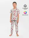 Детская пижама с брюками / Пончики донаты паттерн