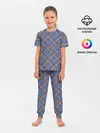 Детская пижама с брюками / Клеточный узор