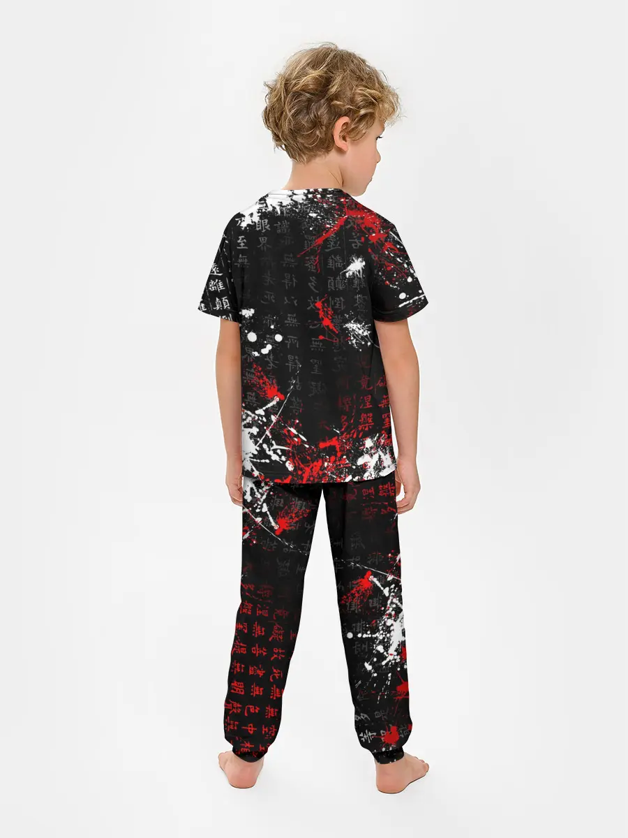 Детская пижама с брюками / Японские символы | Митсубиси