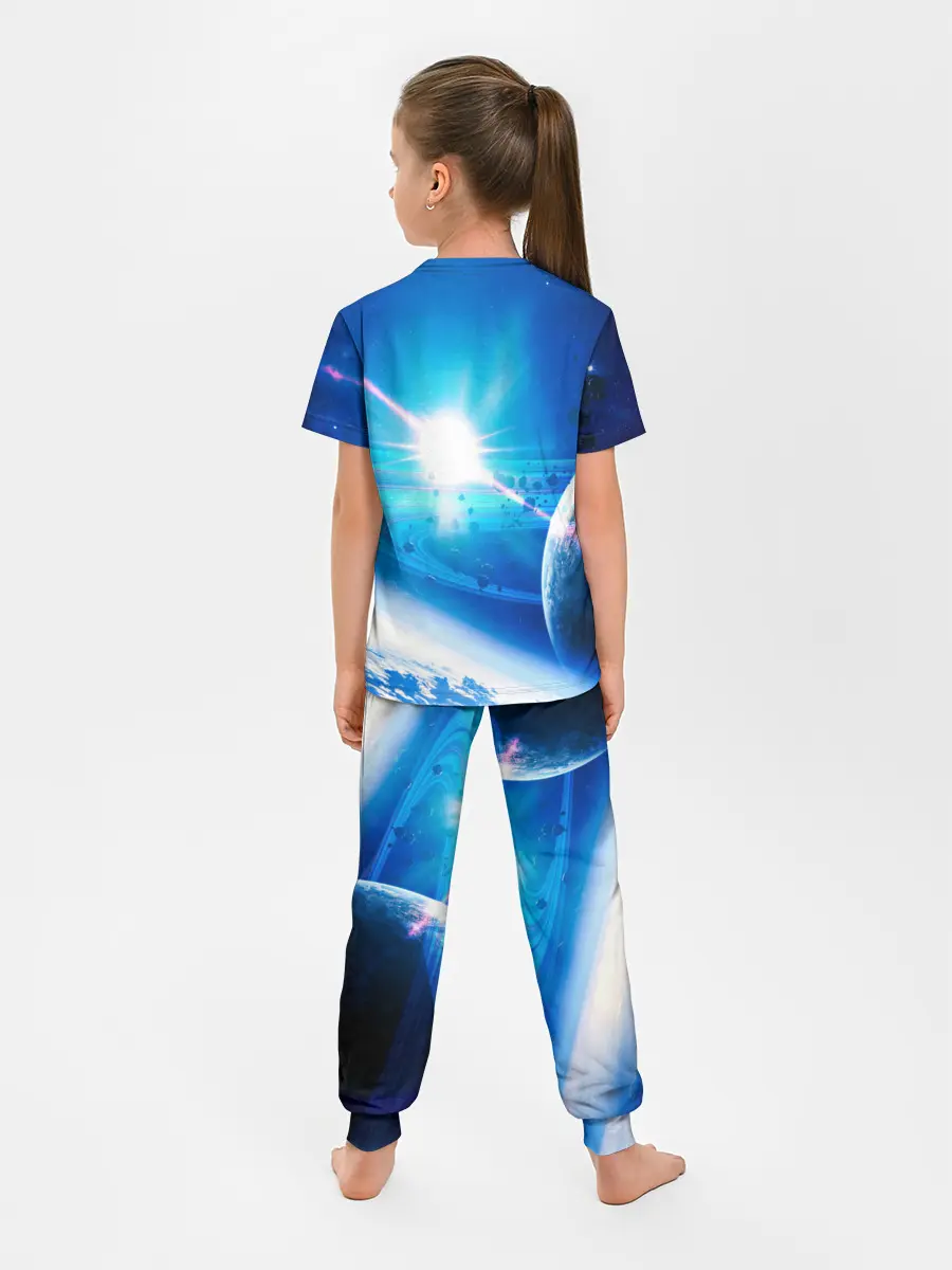 Детская пижама с брюками / Космос