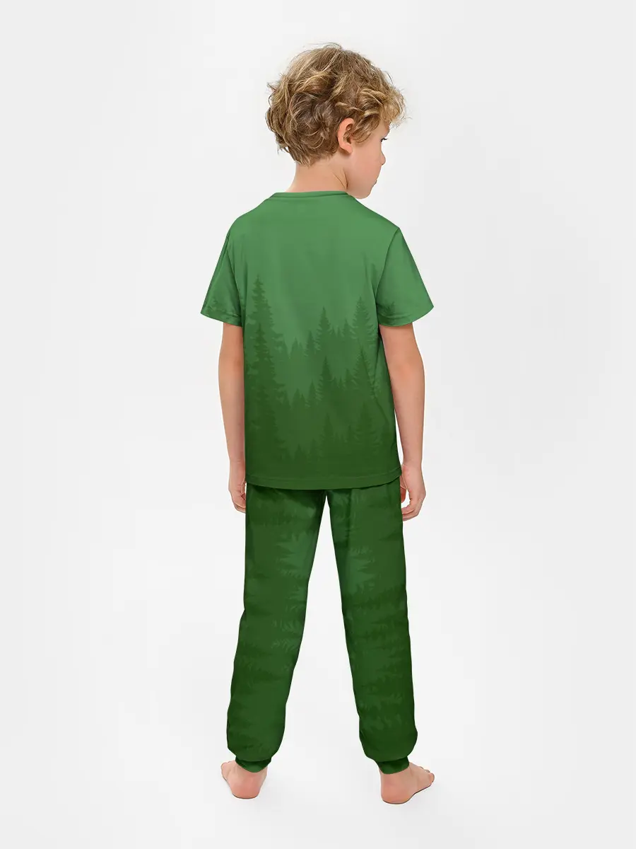 Детская пижама с брюками / Зеленый Лес