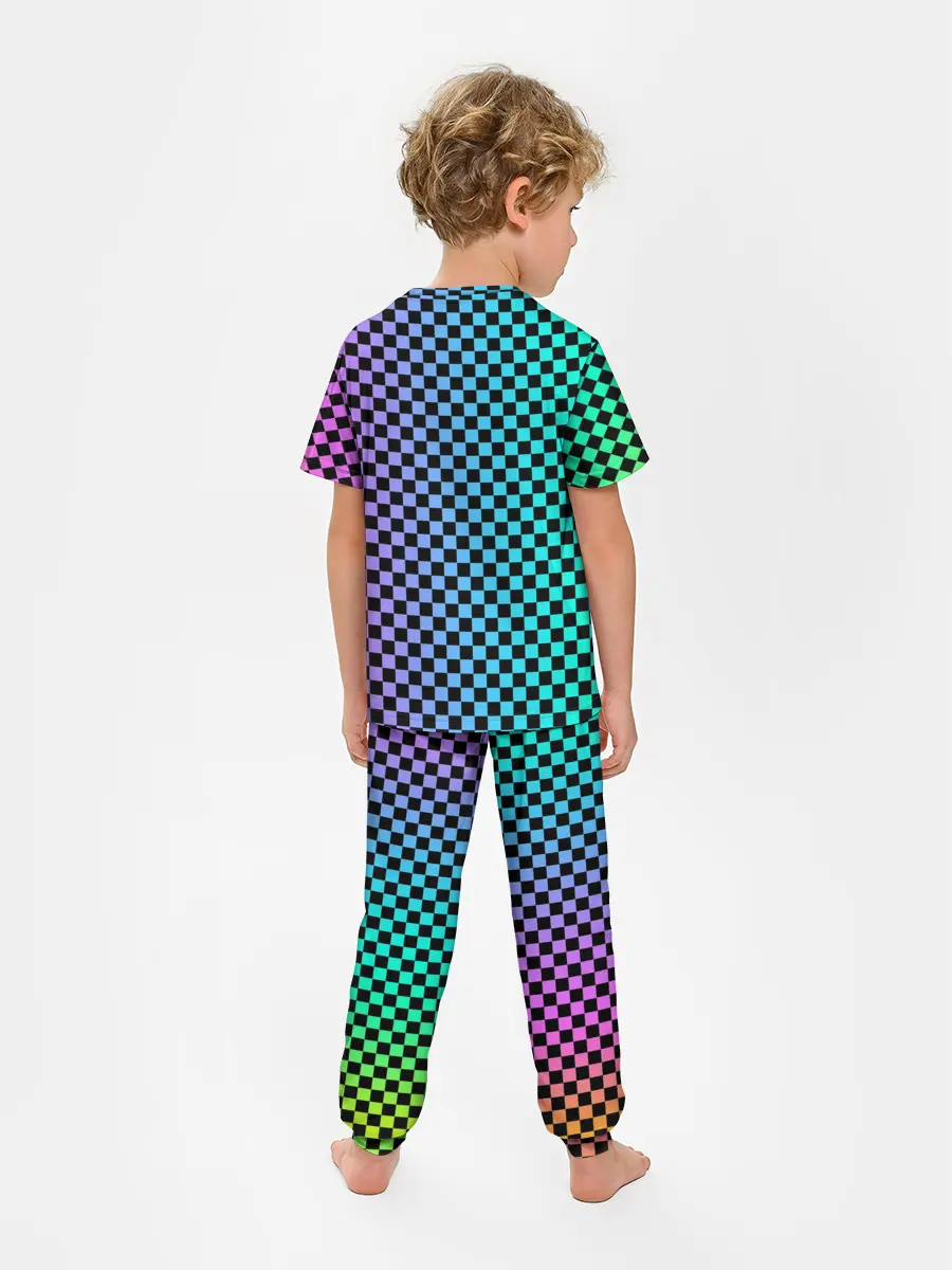 Детская пижама с брюками / Checkerboard Color