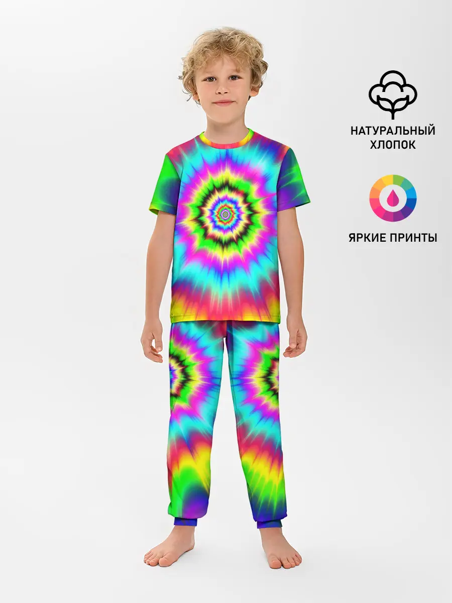Детская пижама с брюками / ОПТИЧЕСКИЙ УЗОР