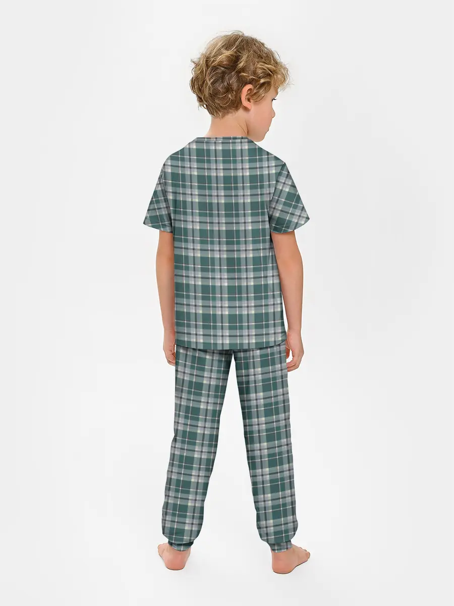 Детская пижама с брюками / Узор в клетку