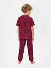 Детская пижама с брюками / Красно-черный абстрактный узор