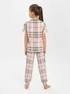 Детская пижама с брюками / Светлая клетка