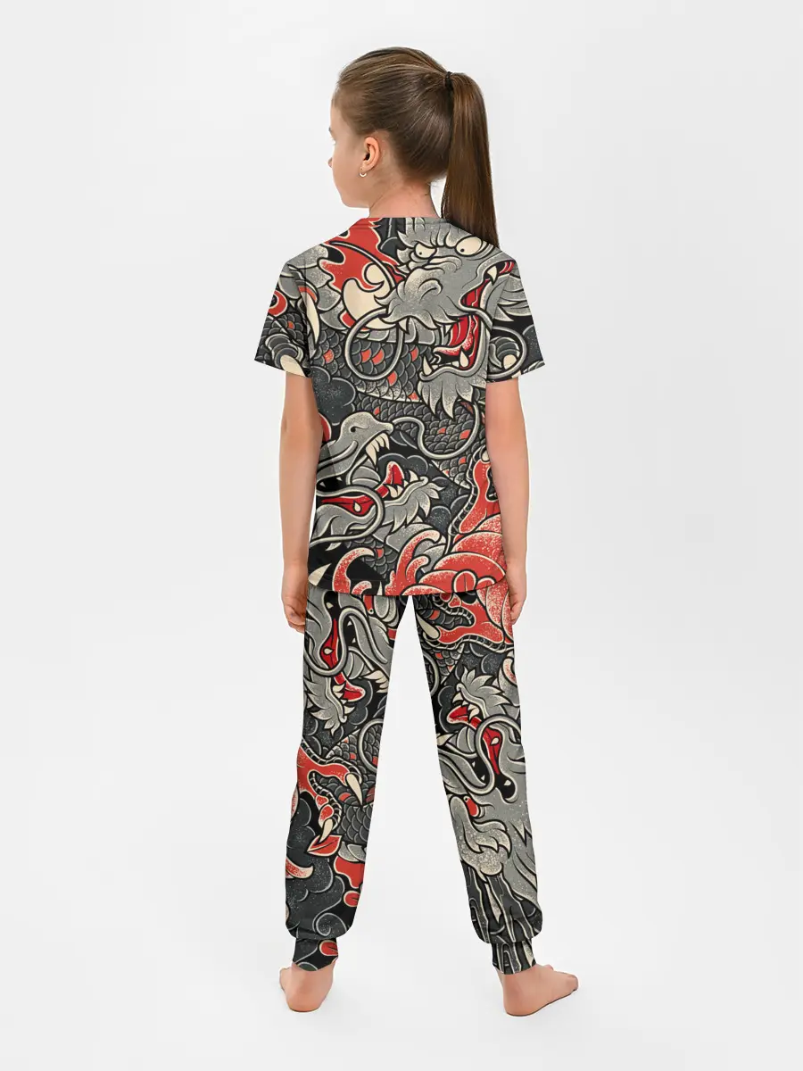 Детская пижама с брюками / Dsquared tatoo DRAGON