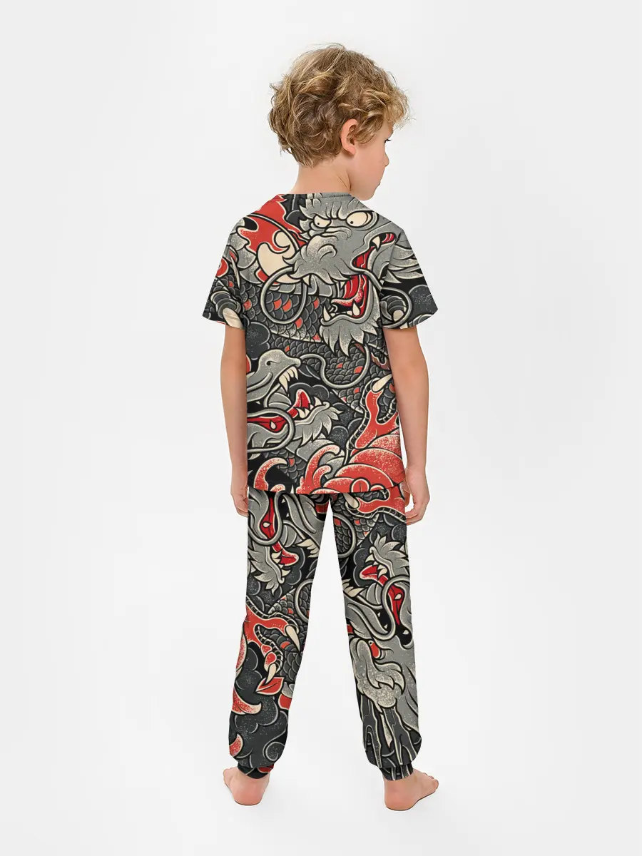 Детская пижама с брюками / Dsquared tatoo DRAGON