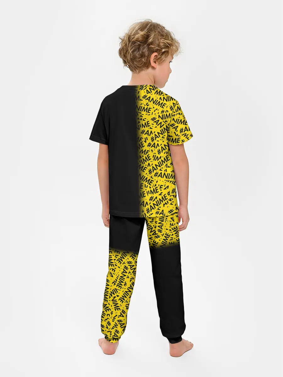 Детская пижама с брюками / ANIME pattern text