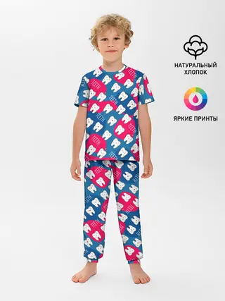 Детская пижама с брюками / зубы