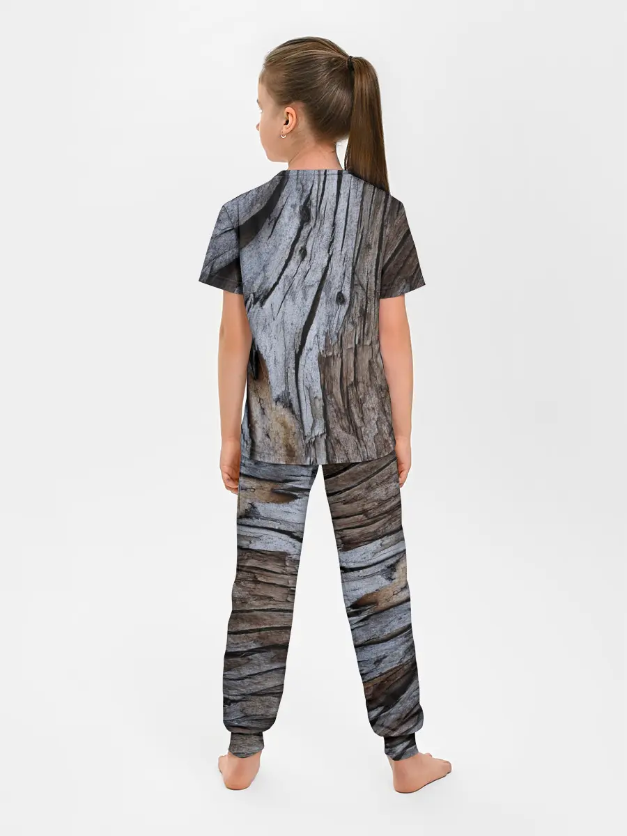 Детская пижама с брюками / Древесная кора