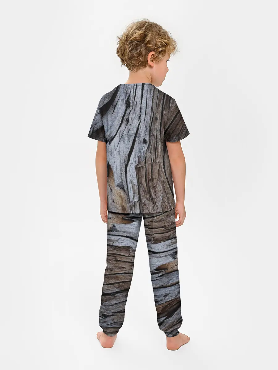 Детская пижама с брюками / Древесная кора