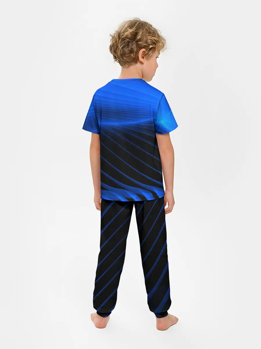 Детская пижама с брюками / Неоновые лучи