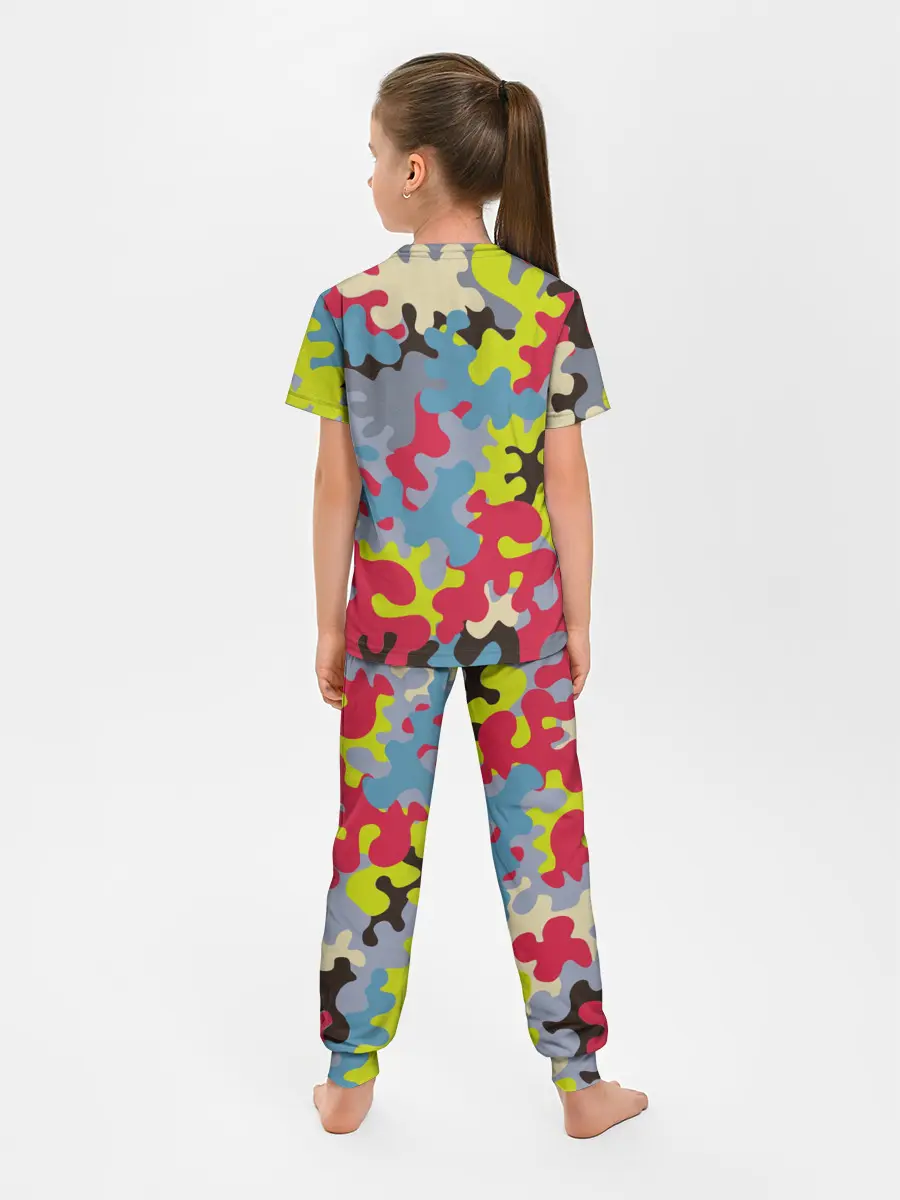 Детская пижама с брюками / Цветные облака