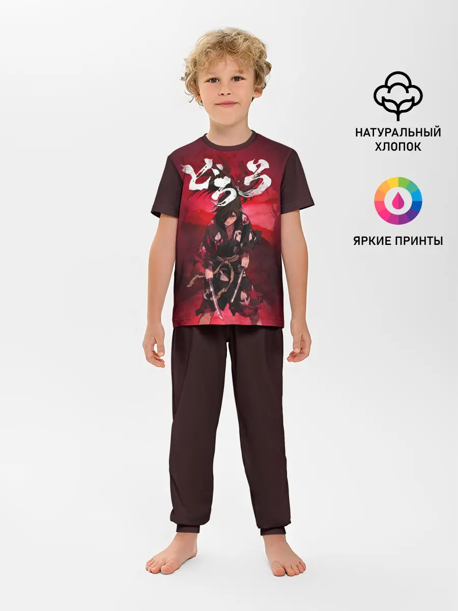 Детская пижама с брюками / Dororo red