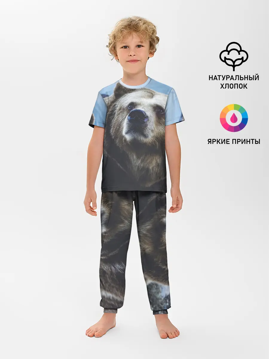 Детская пижама с брюками / Гризли