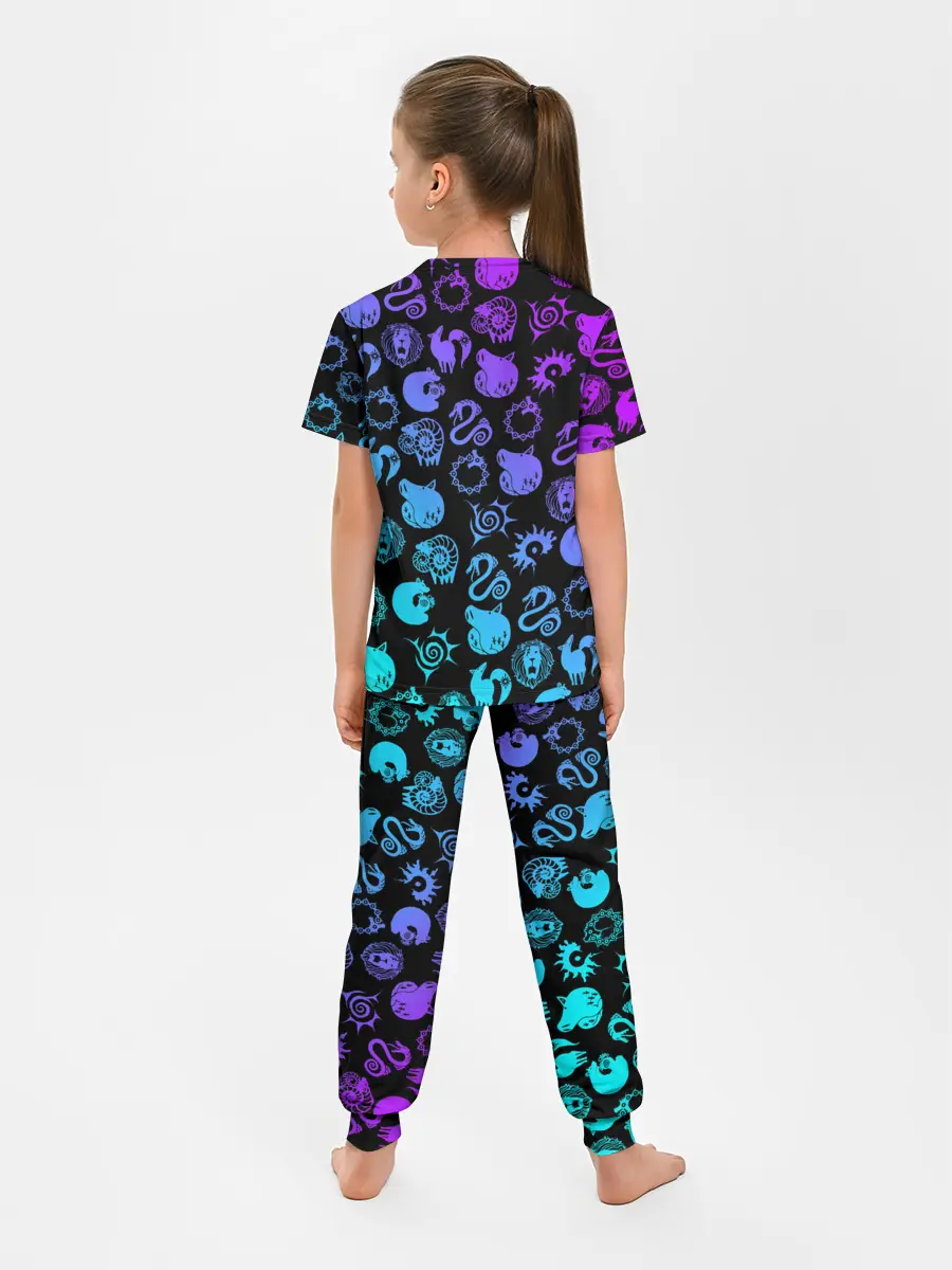 Детская пижама с брюками / 7 СМЕРТНЫХ ГРЕХОВ НЕОН ЭМБЛЕМЫ