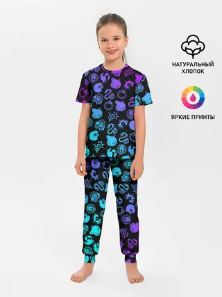 Детская пижама с брюками / 7 СМЕРТНЫХ ГРЕХОВ НЕОН ЭМБЛЕМЫ