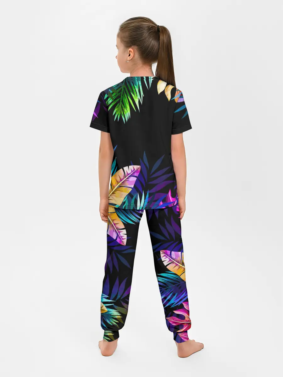 Детская пижама с брюками / Тропическая Ночь