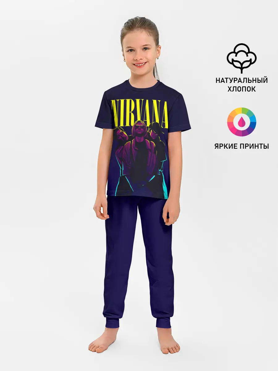 Детская пижама с брюками / Nirvana Neon