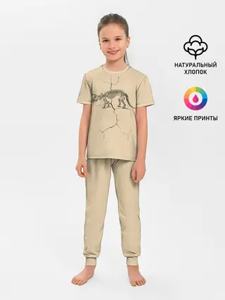 Детская пижама с брюками / Triceratops skeleton