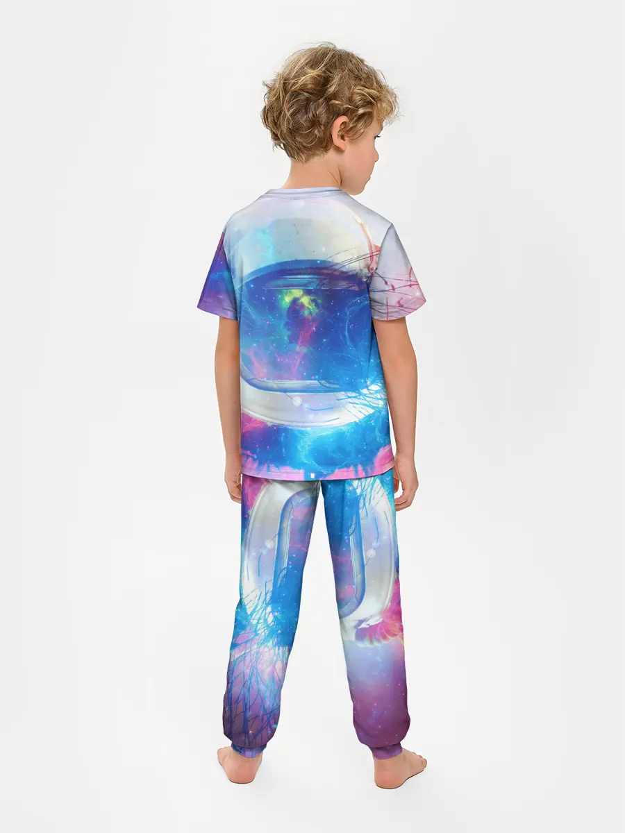 Детская пижама с брюками / Космонавт - космос