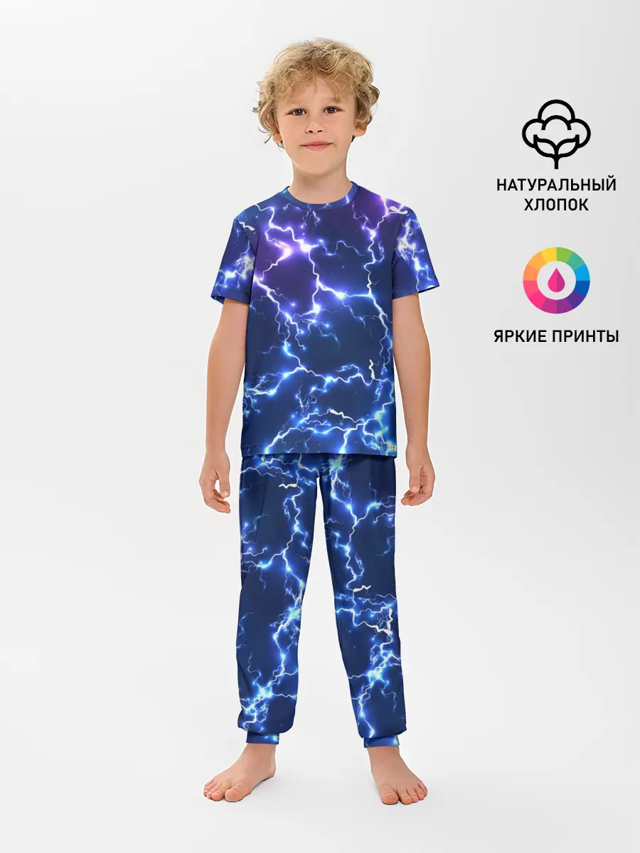 Детская пижама с брюками / Молнии | Flash