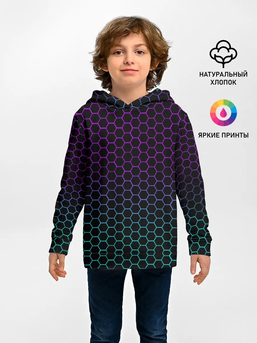Детское худи / НЕОНОВЫЕ СОТЫ