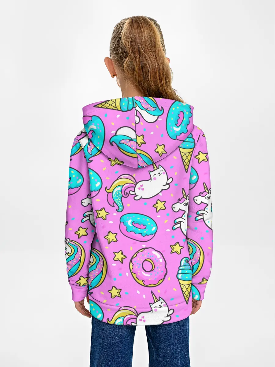 Детское худи / Единороги с пончиками
