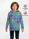 Детское худи / Неоновый яркий абстрактный узо