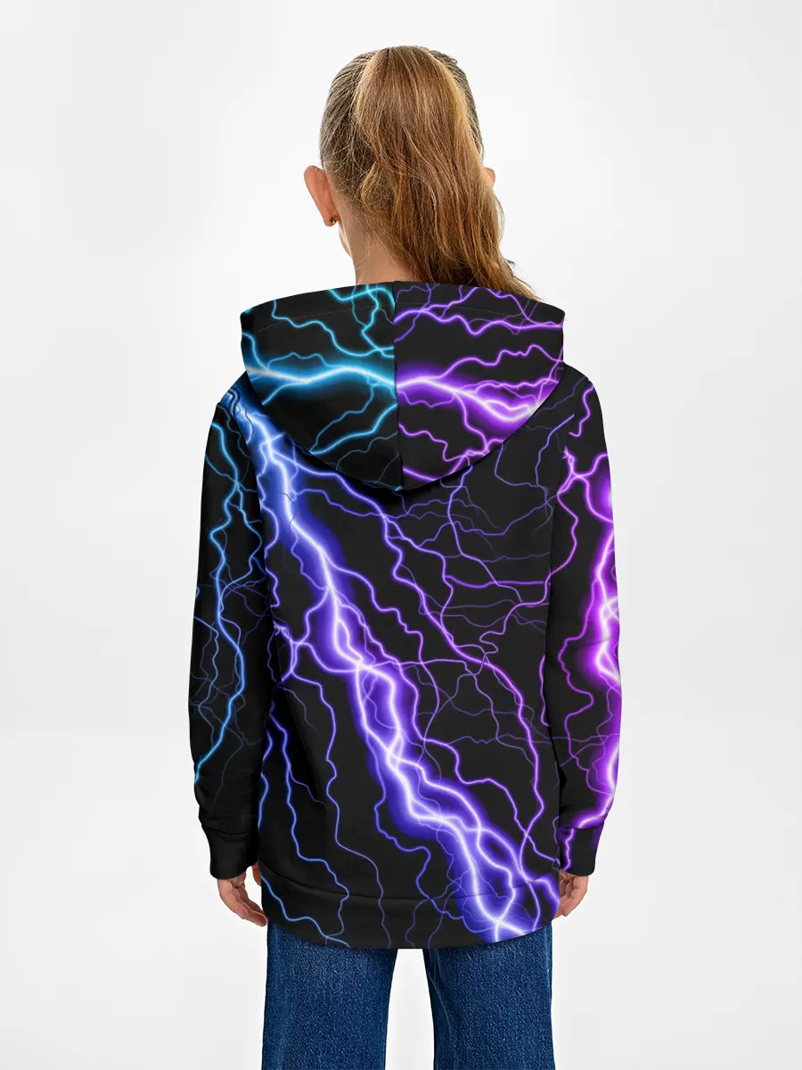 Детское худи / НЕОНОВАЯ МОЛНИЯ / ГРОЗА