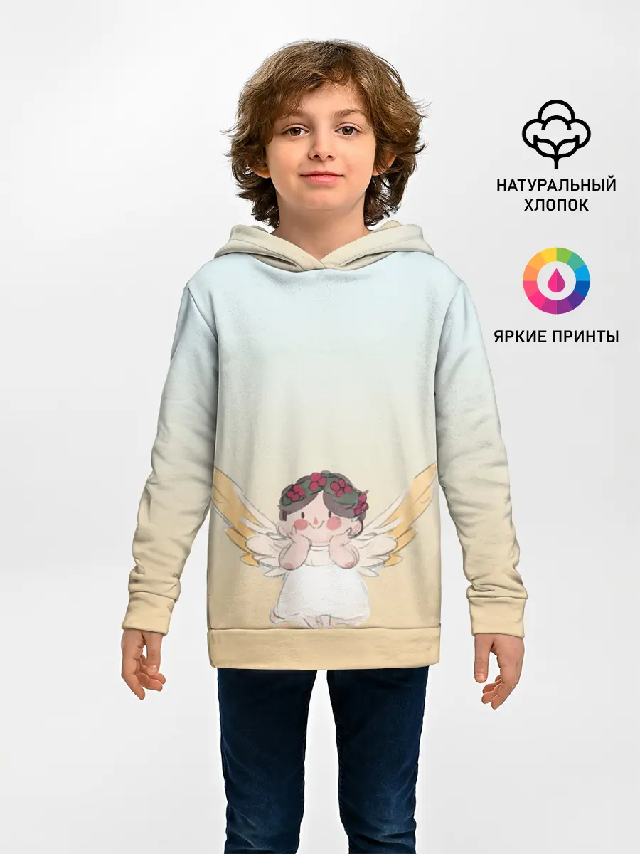 Детское худи / акварельный ангелок