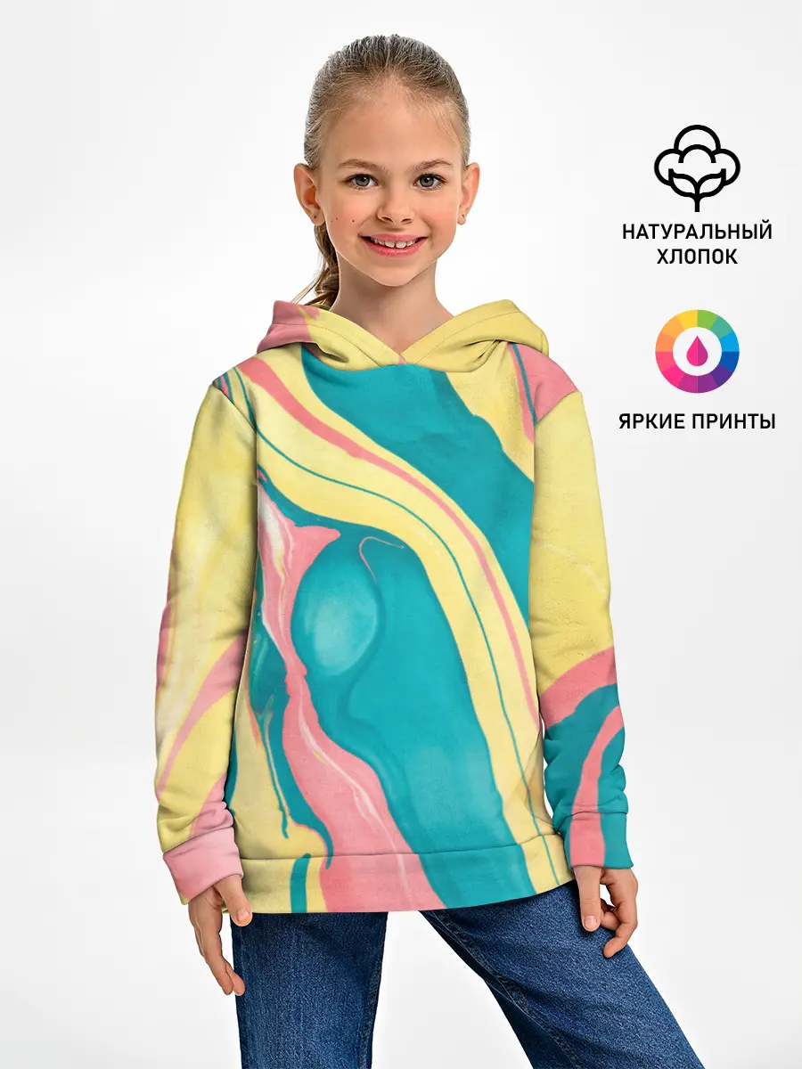 Детское худи / осенний красочный развод