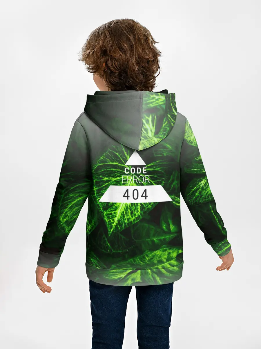 Детское худи / Листья зеленые CODE ERROR 404