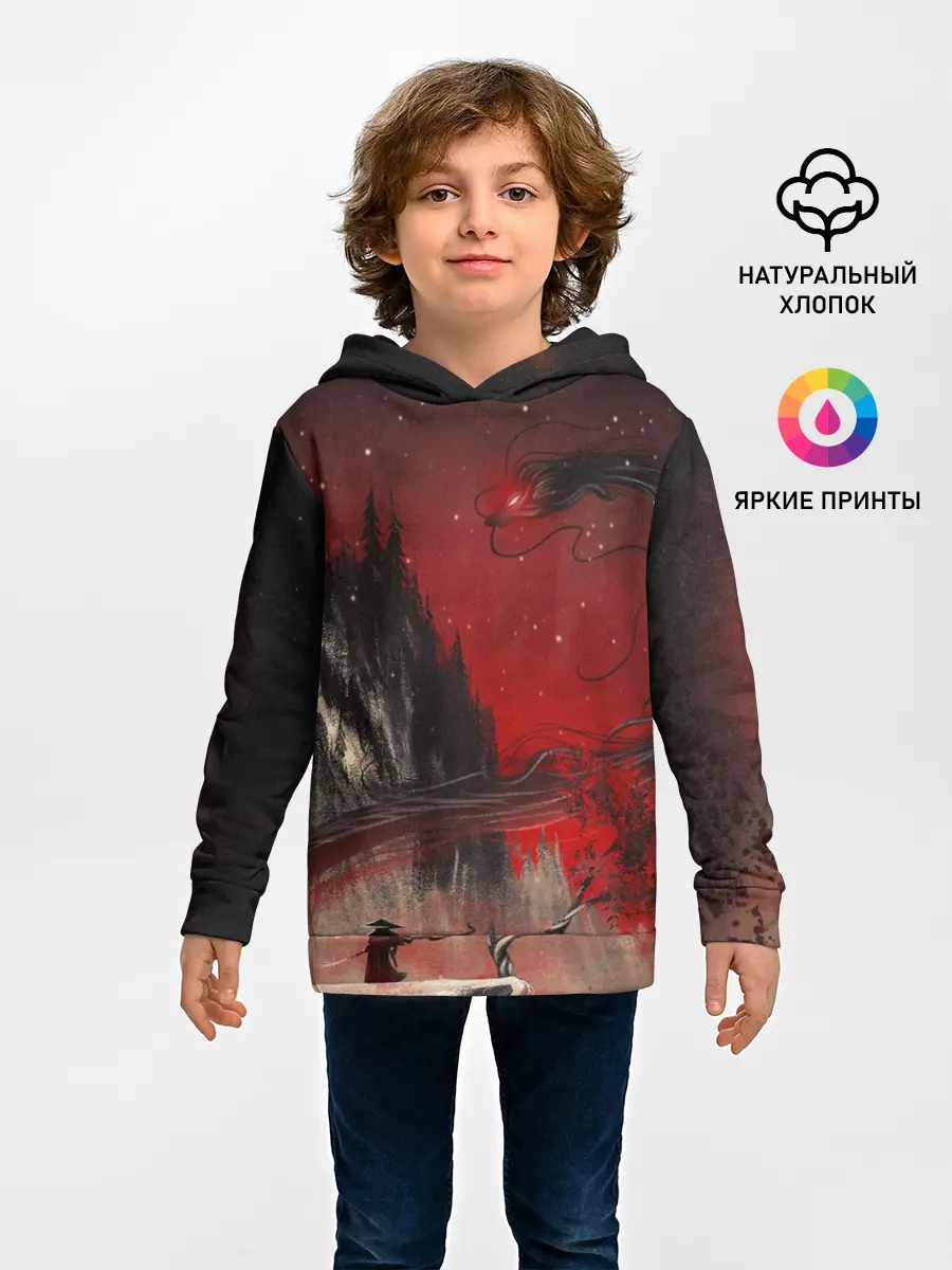 Детское худи / ЗМЕЙ ДРАКОН 3D