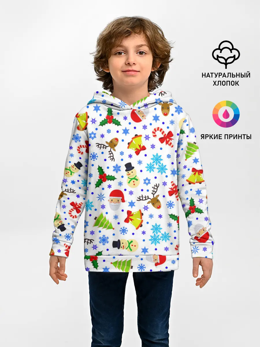 Детское худи / Новогодний - Рождественский узор