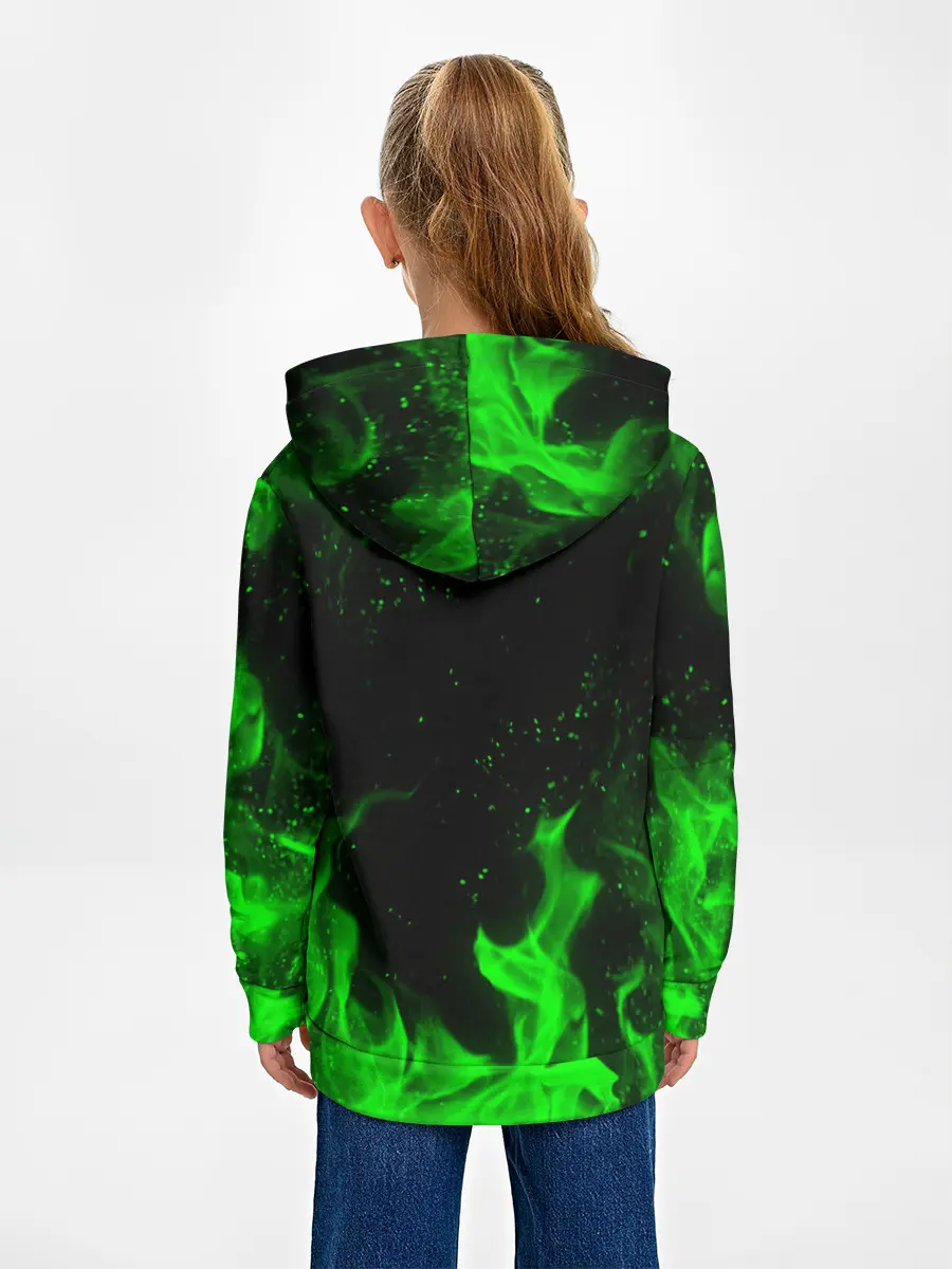 Детское худи / ЗЕЛЁНЫЙ ОГОНЬ | GREEN FIRE