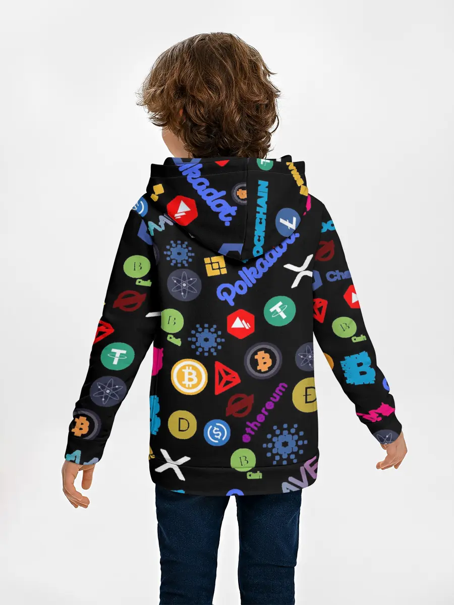 Детское худи / ЛОГОТИПЫ КРИПТОВАЛЮТ | CRYPTOCURRENCIES