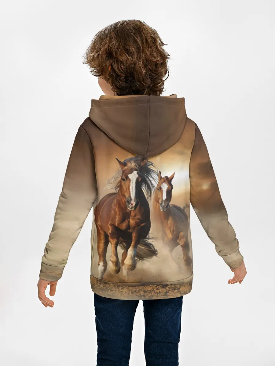 Детское худи / Бегущие лошади