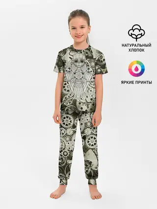 Детская пижама с брюками / Стимпанк Сова