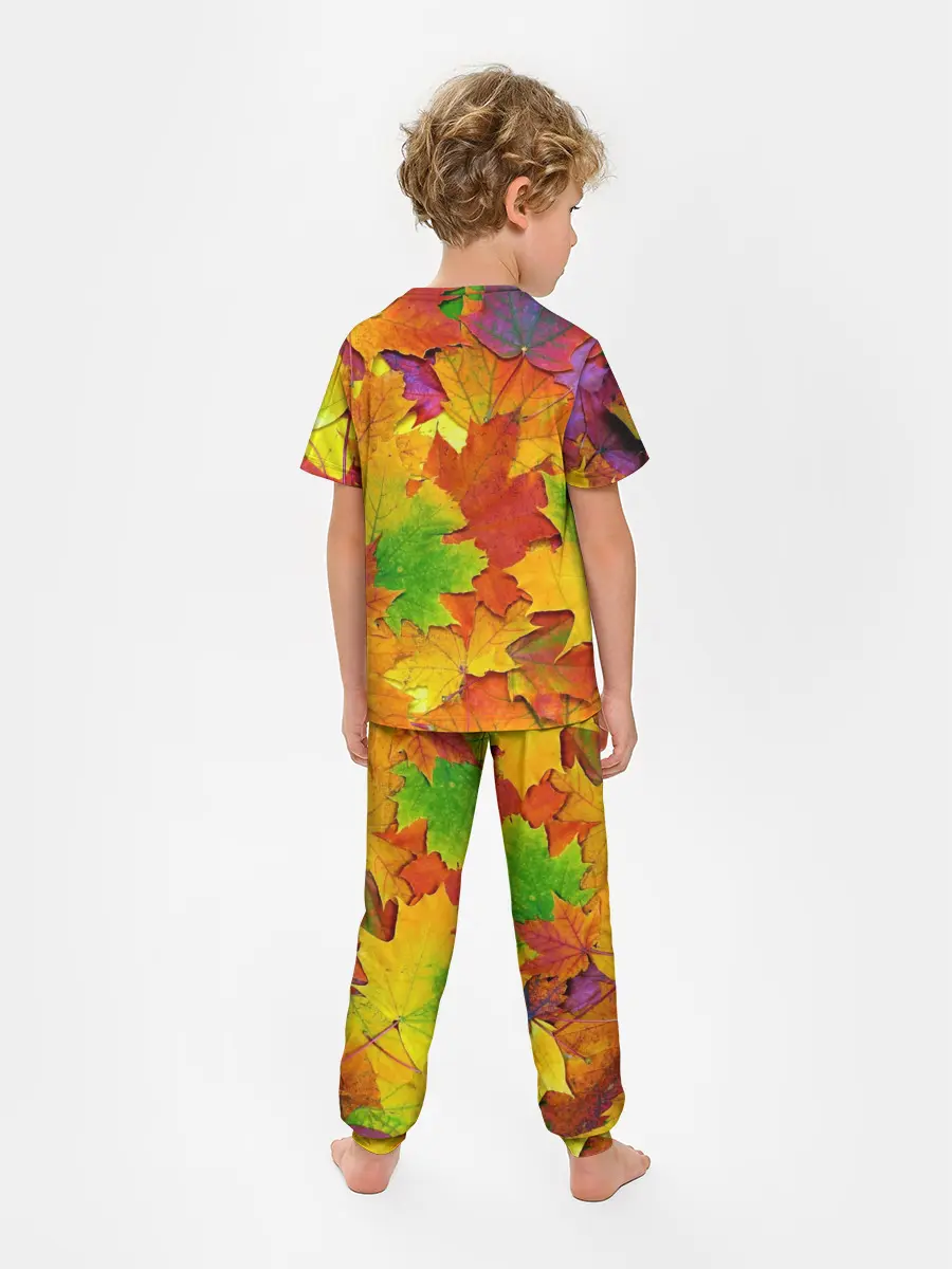 Детская пижама с брюками / Осенние листья